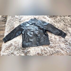 Man, Leather Jacket Black